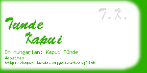 tunde kapui business card